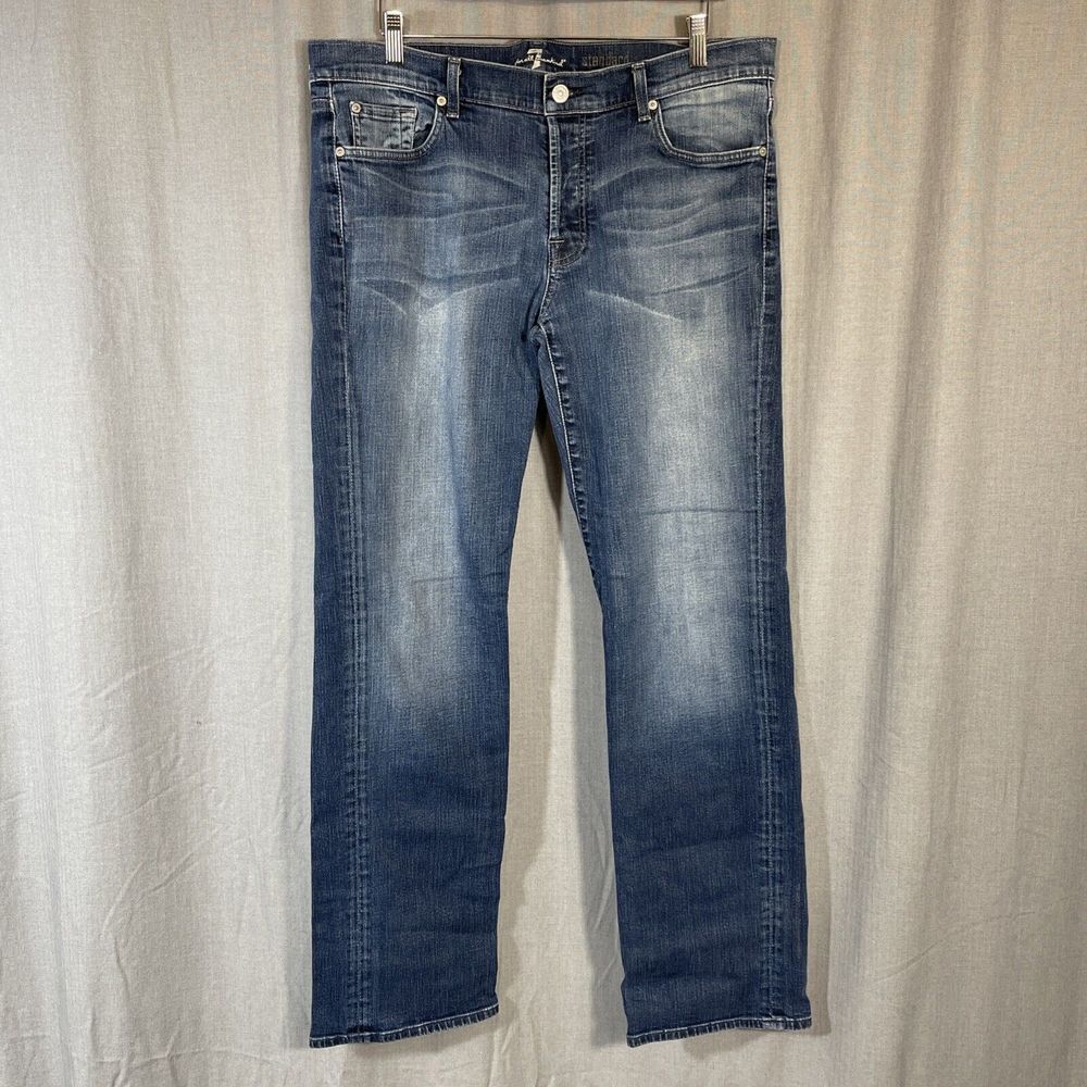 Men’s 7 For All Mankind Blue Bootcut Jeans worn 3 times!